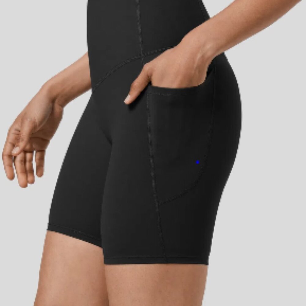 HALARA SoCinched High Waisted Tummy Control Side Pocket Shaping Biker Shorts 7 - Picture 3 of 3